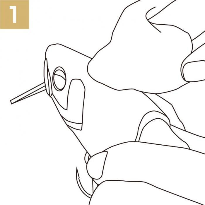 貼付方法 <font color=#ff0000>※貼り付けの際は釣針にご注意ください。</font>